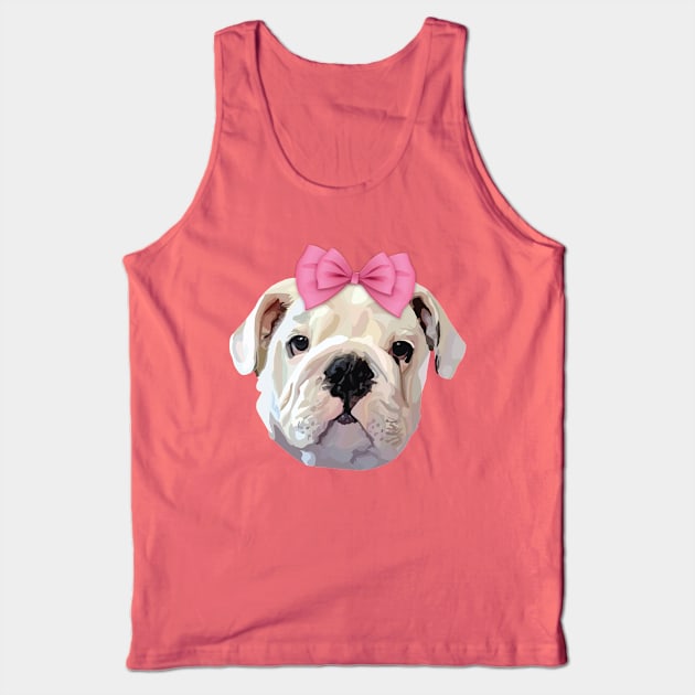 Cute Bulldog Tank Top by thedailysoe